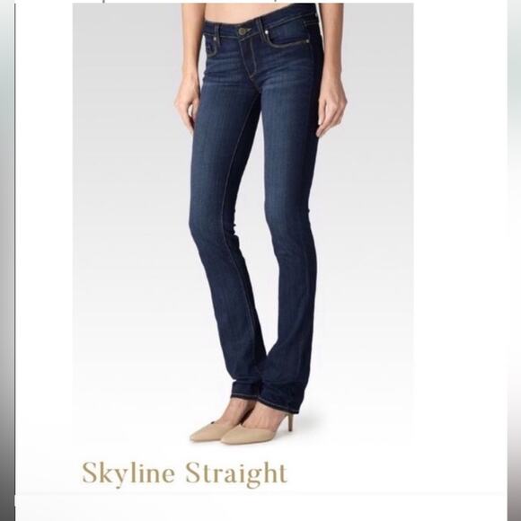 Paige Womens Jeans SIze 27 Skyline Straight Denim Dark Blue - Picture 1 of 8